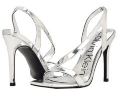 Calvin Klein Tallon | 6pm Shoes Silver, Perfect Wardrobe, Silver Shoes, Toe Designs, Womens Calvin Klein, Stiletto Heel, Product Reviews, Women's Shoes, Stiletto Heels