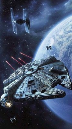 an image of a star wars ship in space