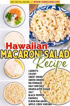 the hawaiian macaroni salad recipe is ready to be eaten