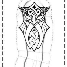 an image of a tattoo design on the side of a paper bag with geometric designs