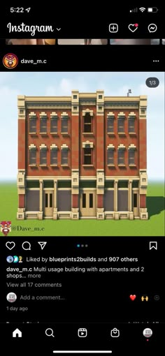 an image of a building in minecraft with the caption's name above it