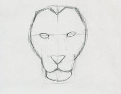 a drawing of a lion's head with its eyes closed