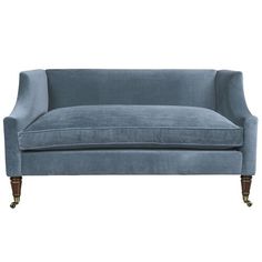 an image of a blue couch on a white background