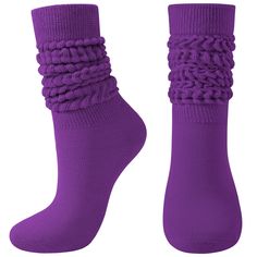 PRICES MAY VARY. Comfy to Wear: The womens slouch socks are made of soft and comfortable material, with high elasticity, woven with high-quality yarn and more stitches per inch, makes the srunchies sokcs more thick, durable,lightweight and breathable, providing the best comfort and durability. Unique Design: The fashion design of the stacked socks will bring a fashionable upgrade to your appearance. Both classic and fashionable, with elastic cuffs, which can better keep the shape you want and wi Comfortable Soft Knee-high Socks, Stacked Socks, Slouchy Socks, Slouch Socks, Socks For Women, Long Socks, Knee High Socks, Outdoor Wear, Socks And Hosiery