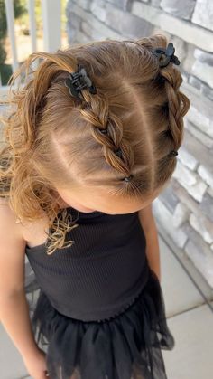 We did this double pull through braid for dance pictures and it was definitely such a cute hairstyle for the occasion Double Pull Through Braid, Hair For Dance, Kids Style Hair