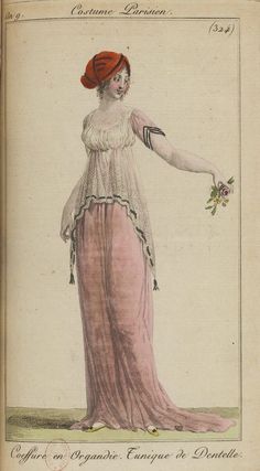 "Journal des Dames et des Modes" jul-sept 1801 Empire Clothing, Body Draw, Historical Reenactment