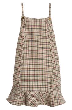 A flirty flounce and a leggy length take a traditionally checked wool-blend dress into the fun zone. 32" length (size 34EU) Slips on over head Square neck Sleeveless Lined 50% recycled wool, 40% recycled polyester, 5% nylon, 5% viscose Hand wash, dry flat Imported This brand has B Corp certification, representing business practices with emphasis on social and environmental performance, accountability and transparency This brand meets Nordstrom Responsible Brands criteria: brand adheres to respon Ganni Dress, Fun Zone, Pleated Gown, Denim Midi Dress, Jacquard Pattern, Pleated Fabric, Peplum Hem, Mini Dresses Summer, Tigers Eye