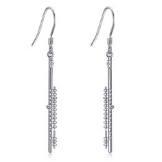 PRICES MAY VARY. 💖Design: A pair of simple and exquisite musical earrings from the flute collection.Decorated with sparkling cubic zirconia, unique, elegant and charming women jewelry.A perfect gifts to music and flute loves. 💖Material: 925 sterling silver flute jewelry,hypoallergenic, tarnish resistant, nickel-free,lead-free,cadmium-free,suitable for long-term wear,not contain any allergic element. 💖Size: Flute dangle earrings : 1.26 inch (32.0 mm) Packaging :1 x 1 pair flute earrings; 1 x e Flute Jewelry, Flute Earrings, White Gold Pearl Earrings, Silver Pearl Drop Earrings, Broadway Gifts, Book Earrings, Music Jewelry, Ball Earrings, Sterling Silver Drop Earrings