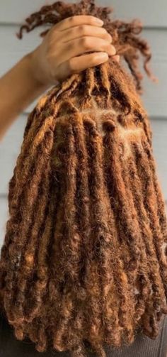 Light Brown Hair Locs, Ginger Hair Color Locs, Shades Of Brown Locs, Autumn Color Locs, Honey Locs Black Women, Fall Hair Colors For Locs, Chestnut Brown Locs, Cinnamon Locs Black Women, Blonde And Ginger Locs