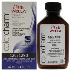 Wella Color Charm Liquid Hair Color! It's a permanent hair dye that comes in a range of beautiful, wearable hues, from deep, sultry black to vibrant red. You'll find cool and warm tones to choose from. This liquid hair color will give you an even color result that lasts. You can expect up to 100% grey coverage with just one application. This liquid hair color has a delightful, floral fragrance that you'll love. It is also formulated with Liquifuse technology. It also boosts gray coverage so that Nordic Blonde, Dark Ash Brown, Wella Hair Color, Light Ash Brown, Dark Ash Blonde, Wella Color Charm, Liquid Hair, Dark Ash, Light Ash Blonde