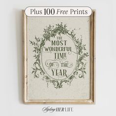 the most wonderful time of the year printables are available for purchase in store