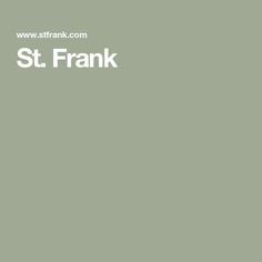 the words st frank written in white on a green background