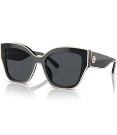 From Tory Burch&#x2C; these Women's Ty7184u 54mm Butterfly Sunglasses feature: Acetate frameButterfly shapeRx ableStandard solid lensNon-polarizedApprox. 54mm lens - 19mm bridge - 145mm temple Imported. Glasses Frames Trendy, Tory Burch Sunglasses, Butterfly Sunglasses, Butterfly Frame, Sunglass Hut, Eyewear Womens, Butterfly Shape, Women's Sunglasses, Dillard's