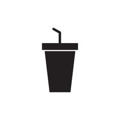 a cup with a straw in it on a white background