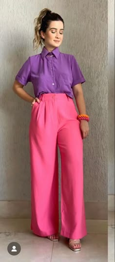 Colour Blocking Fashion, Creative Outfits, Look Rose, Older Women Fashion, Style Change, Summer Beauty, Dresses For Teens, Office Outfits