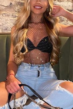 Outfits Cumpleaños, Hot Dress Outfits, Nashville Bachelorette Party Outfit, Summer Club Outfits, Hslot Outfit, Beyonce Concert, Hslot Outfit Ideas, Plus Size Shoes, Rhinestone Outfit