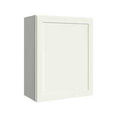 a white cabinet with no doors on the front and side panels, against a white background