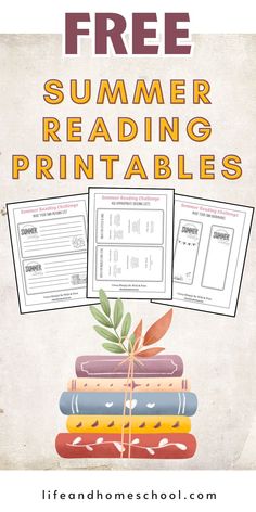 the free summer reading printables for kids to use on their homeschool