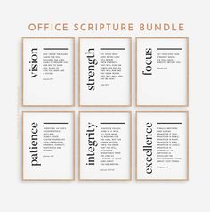 the office scripture bundle includes six different font styles, including one for each letter