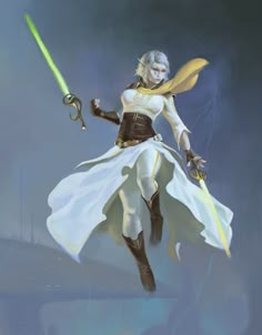 Jedi Consular, Ffg Star Wars, Syfy Art, Female Jedi, Jedi Cosplay, Grey Jedi, Halo Collection