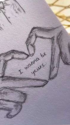 a drawing of two hands touching each other with the words i won't be yours