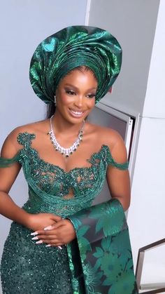 Green Asoebi, Nigerian Wedding Guest, Nigerian Wedding Dress, African Party Dresses