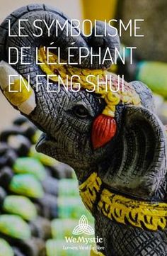 an elephant statue with the words le symbolisme de l'elephant en fong shui