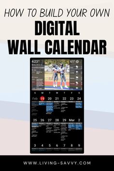 How To Build Your Own Digital Wall Calendar and Family Dashboard Family Digital Calendar, Digital Calendar Ideas, Organize Family Schedule, Electronic Calendar, Digital Wall Calendar, Family Calendar Wall, Diy Calendar Wall, Family Planner Wall, Chaotic Family