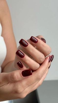 Nagel Tips, Classy Acrylic Nails, Makijaż Smokey Eye, Red Nail, Thanksgiving Nails