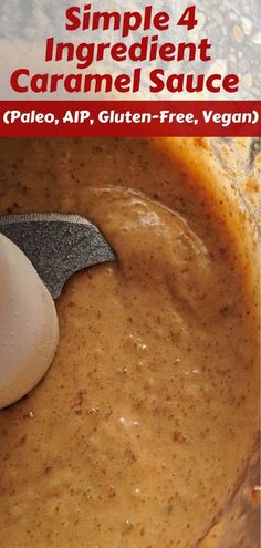 a close up of a sauce in a blender