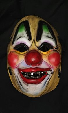 Clown Tesf Mask Slipknot 25th Anniversary Made in latex Slipknot Clown Mask, Clown Mask, Costume Masks, Goth Makeup, Costume Mask, Slipknot, 25th Anniversary, Spirit Animal, Costume Accessories