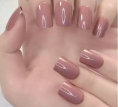 Nude Nails With Accent Nail, Brown Sparkle Nails, Brown Nail Designs, Fake Acrylic Nails, Finger Nail Art, Nail Ring, Nail Length, Nail Art Hacks, Beautiful Nail Art