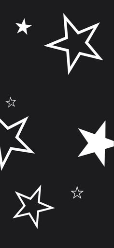 five white stars on a black background