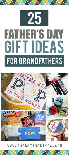 father's day gift ideas for grandfathers with the title overlay that reads 25 fathers