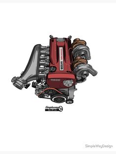 an image of a car engine on a white background