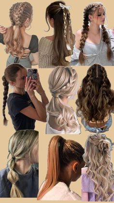 Outfits With French Braids, Hair Styles For Long And Thick Hair, Fair Hairstyle, Sanggul Modern, Hairstyle Examples, Easy Hairstyles For Thick Hair, Hair Inspiration Long, Cute Simple Hairstyles, Hairstyles For Layered Hair