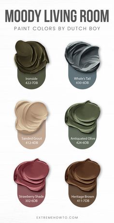 the different shades of paint that are available for each room in this house, and how to use them