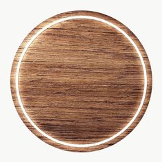 a wooden circle with white lines on it