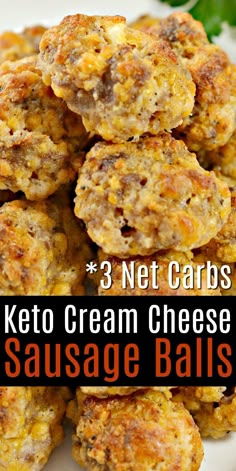 Keto Sausage Recipe, Cheese Sausage Balls, Cream Cheese Sausage, Cream Cheese Sausage Balls, Keto Quiche, Keto Cream Cheese, Sausage Balls Recipe, Keto Cream