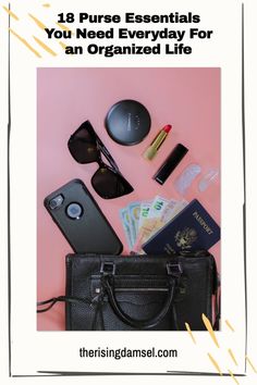 Keep your life in your bag! These 18 everyday purse essentials will get you through almost any situation or crisis and keep you prepared for all of life’s surprises. I hate being without something, and I especially hate having to ask a stranger for a handout. #girlboss #organization #purse #bag #essentials Getting Life Together, Purse Cleaning, Foldable Shoes, Skin Care Tutorial, Everyday Purse, Cold Home Remedies, Women Issues, Cute Notebooks