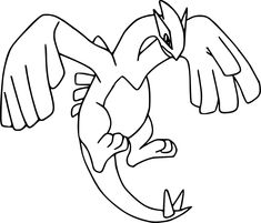 a drawing of a bird flying in the air