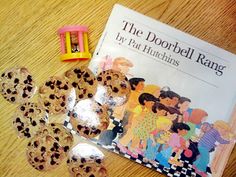 a book and some cookies on a table