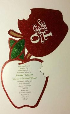 an apple shaped card with the words teachers day on it