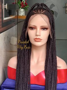 Kanekalon Braids, Braided Wigs For Black Women, Cornrow Wig, Knotless Braid, Bob Braids Hairstyles, Hair Styles Braids, Kanekalon Hairstyles, Braid Wig, Bob Braids