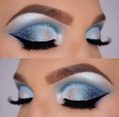 Frozen Makeup, Circus Festival, Eyeliner Glitter, Fast Makeup, Crease Makeup, Nyx Matte, Velour Lashes