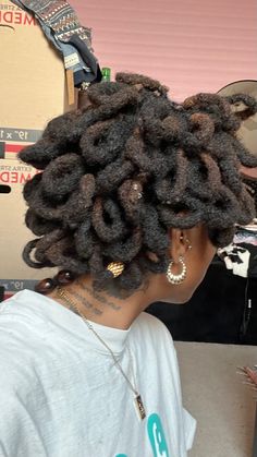 Loc Petal Bob, Loc Petals On Short Locs, Hairstyle Locs, Loc Petals, Feminine Urge, Locs Styles, Loc Inspiration, Short Locs