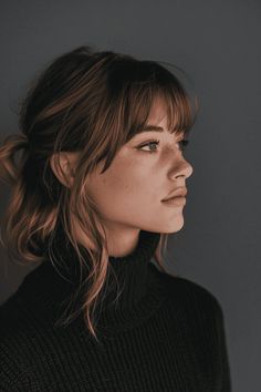 60s Bangs Hairstyles, Mid Length Bangs Haircut, Chic Bangs Hairstyle, Hannah Simone Bangs, Bangs And Long Bob, Long French Bangs, Hairstyles While Growing Out Bangs, Alexa Chung Hair Bangs, Wavy Hairstyles With Curtain Bangs