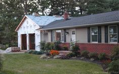 a house with landscaping in the front yard