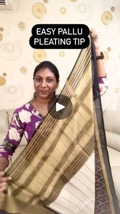 Pallu Pleating, Saree Hacks, Saree Tips, Pleats Techniques, Saree Styling, Draping Techniques, Saree Wearing, Saree Draping, Instagram Reel