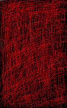 an abstract red background with lines and dots in the shape of a rectangle on a black background